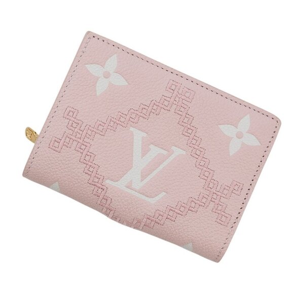 LOUIS VUITTON Portefeuille Claire Monogram Empreinte Leather Belvedere Pink - Picture 1 of 9
